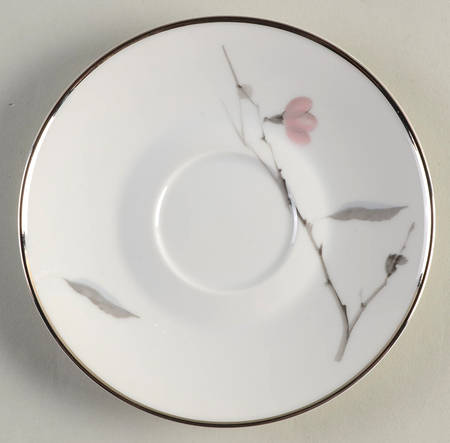 Japanese Quince (Platinum Trim) Saucer for Demitasse Cup