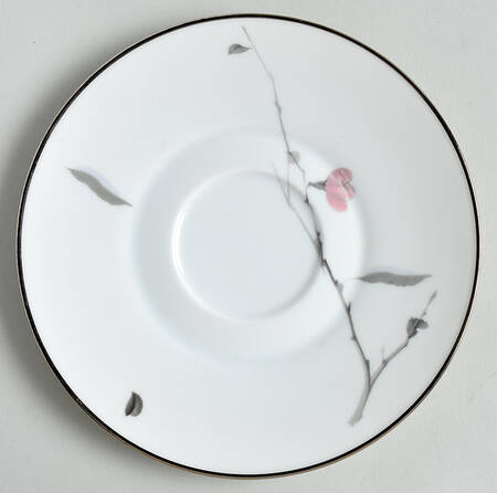Japanese Quince (Platinum Trim) Saucer for Footed Cup