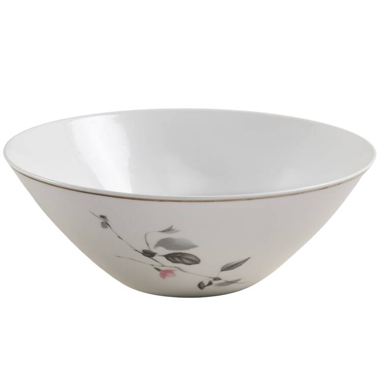 Japanese Quince (Platinum Trim) 10" Large Salad Serving Bowl