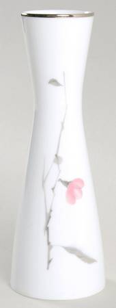 Japanese Quince (Platinum Trim) 6" Vase