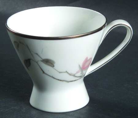 Japanese Quince (Platinum Trim) Footed Demitasse Cup