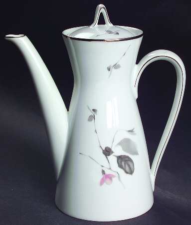 Japanese Quince (Platinum Trim) Mini Coffee Pot & Lid