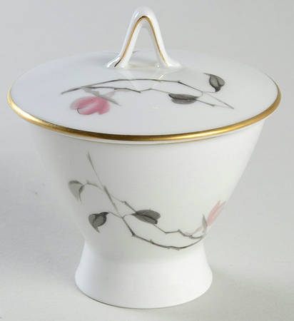 Japanese Quince (Gold Trim) Sugar Bowl & Lid