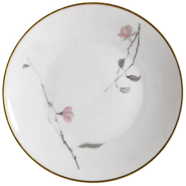 Japanese Quince (Gold Trim) Dessert/Pie Plate