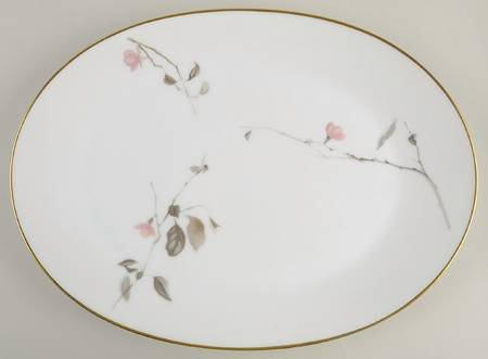 Japanese Quince (Gold Trim) 13" Oval Serving Platter
