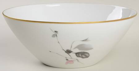 Japanese Quince (Gold Trim) 7" Round Vegetable Bowl