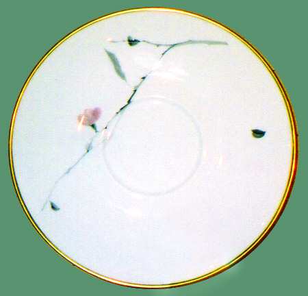 Japanese Quince (Gold Trim) Saucer for Cream Soup Bowl
