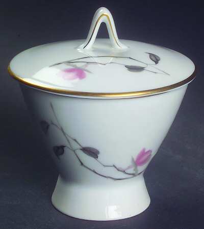 Japanese Quince (Gold Trim) Sugar Bowl & Lid
