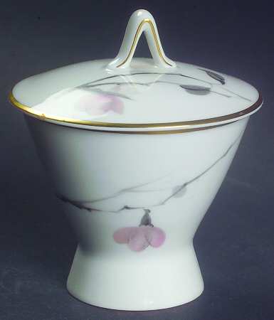 Japanese Quince (Gold Trim) Mini Sugar Bowl & Lid