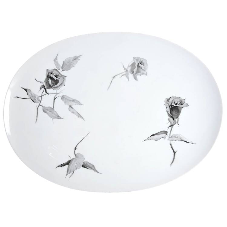 Jet Rose 15" Oval Serving Platter