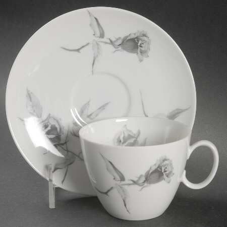 Jet Rose Flat Cup & Saucer Set