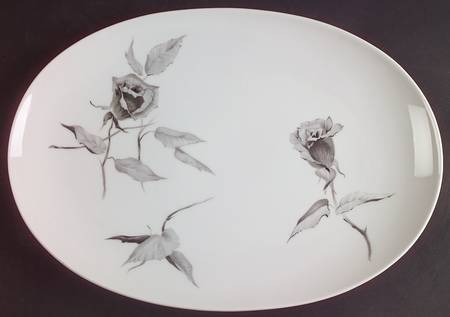 Jet Rose 13" Oval Serving Platter