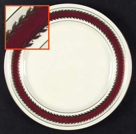 Josephine (Ivory, Maroon Band) by Rosenthal - Continental