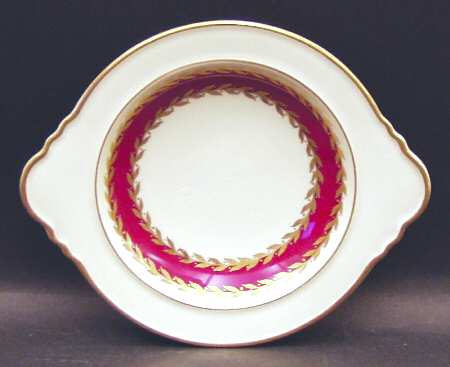 Josephine (Ivory, Maroon Band) Coaster