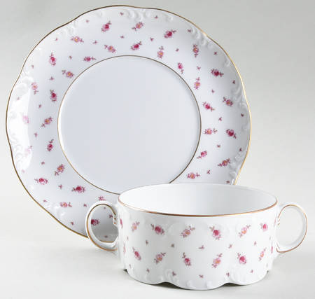 Josephine (Monbijou) Flat Cream Soup Bowl & Saucer Set