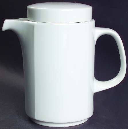 Joy White Coffee Pot & Lid