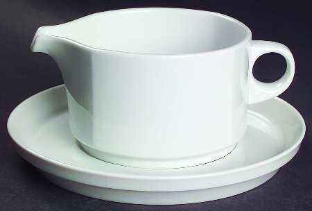 Joy White Gravy Boat & Underplate