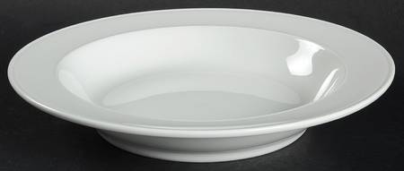 Joy White Rim Soup Bowl