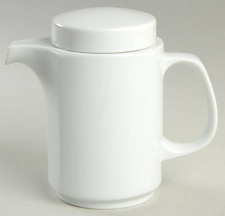 Joy White Individual Coffee Pot & Lid