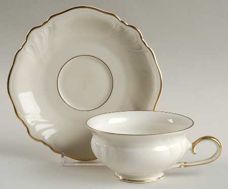 K2331-2331 (Viktoria Shape) Flat Cup & Saucer Set