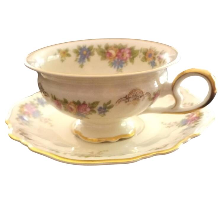 K2880-2865-2824 (Cream) Flat Cup & Saucer Set
