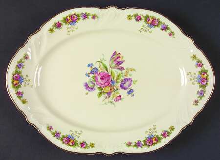 K2880-2865-2824 (Cream) 12" Oval Serving Platter