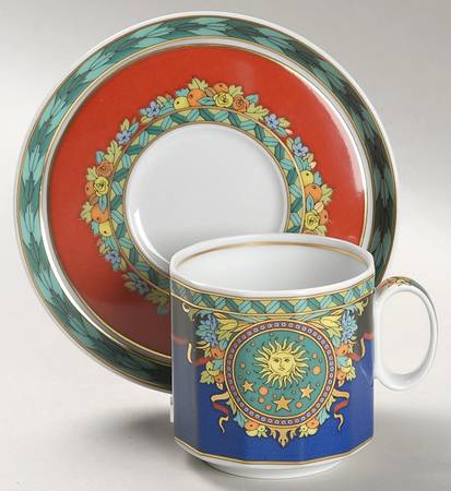 Le Roi Soleil Flat Demitasse Cup & Saucer Set