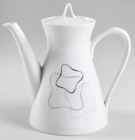 Linear Grey and Black Mini Teapot & Lid