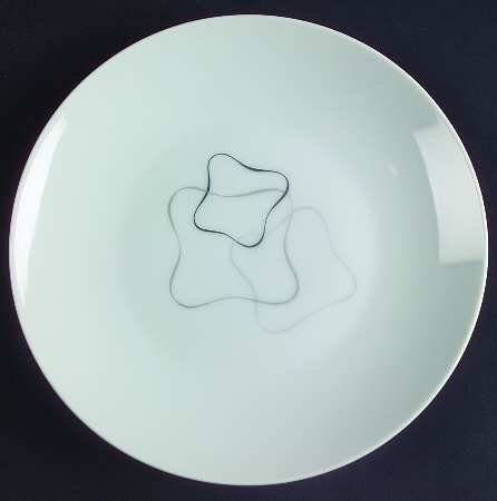 Linear Grey and Black Bread & Butter Plate