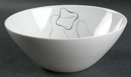 Linear Grey and Black 7" Round Vegetable Bowl