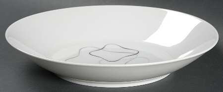 Linear Grey and Black Large Coupe Soup Bowl