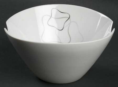 Linear Grey and Black Gravy Boat