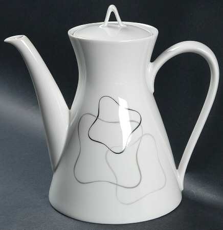 Linear Grey and Black Teapot & Lid