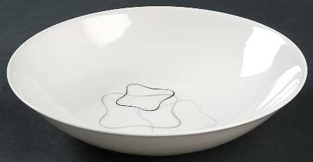 Linear Grey and Black Coupe Soup Bowl