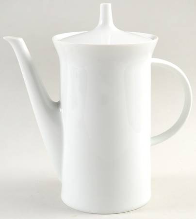 Linear Berlin White Coffee Pot & Lid