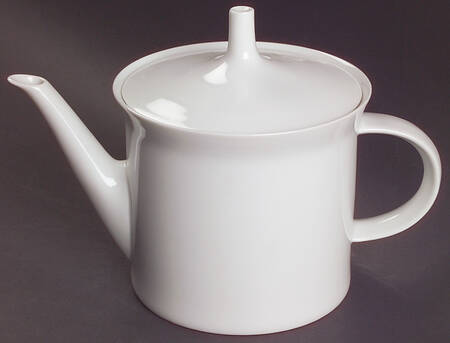 Linear Berlin White Teapot & Lid