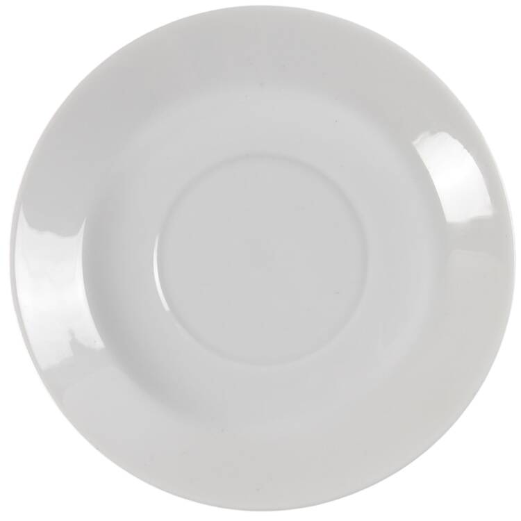 Linear Berlin White Saucer for Flat Demitasse Cup