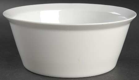 Linear Berlin White 8" Round Vegetable Bowl