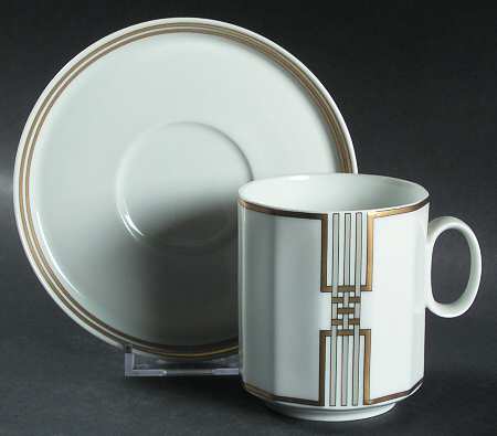 Liniature Flat Cup & Saucer Set