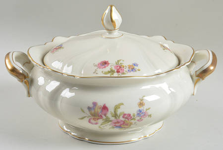 Lombul Gold (Gold Trim) Round Covered Vegetable
