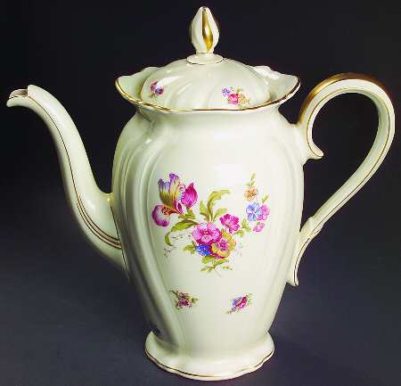 Lombul Gold (Gold Trim) Coffee Pot & Lid