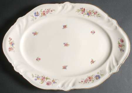 Lombul Gold (Gold Trim) 18" Oval Serving Platter