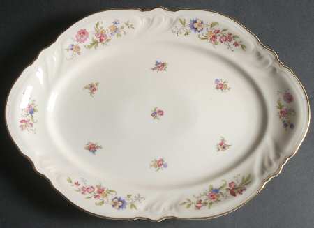 Lombul Gold (Gold Trim) 15" Oval Serving Platter
