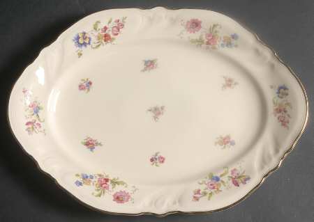 Lombul Gold (Gold Trim) 12" Oval Serving Platter