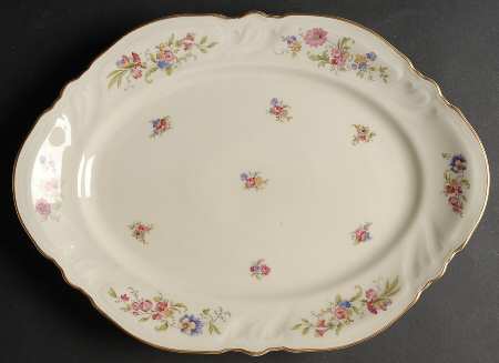 Lombul Gold (Gold Trim) 14" Oval Serving Platter