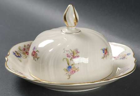 Lombul Gold (Gold Trim) Round Covered Butter