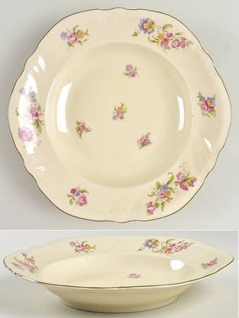 Lombul (Green Trim) Rim Soup Bowl