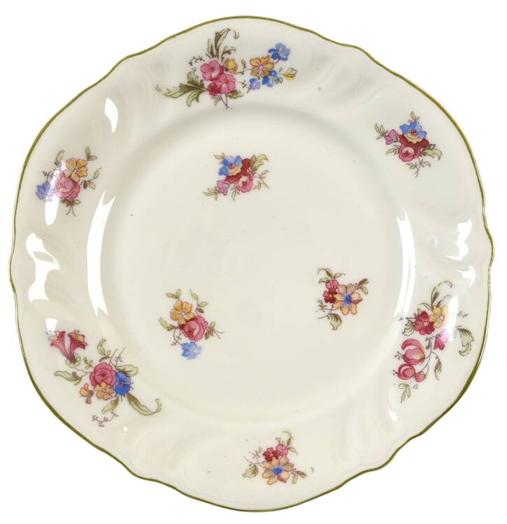 Lombul (Green Trim) Bread & Butter Plate