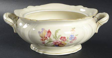 Lombul (Green Trim) Round Vegetable No Lid