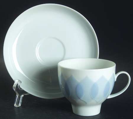 Lotus Azure Flat Cup & Saucer Set